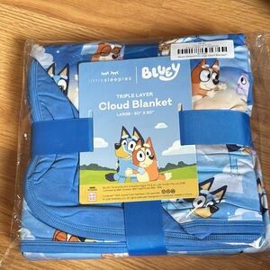 Little Sleepies Bluey Cloud Blanket - Blue